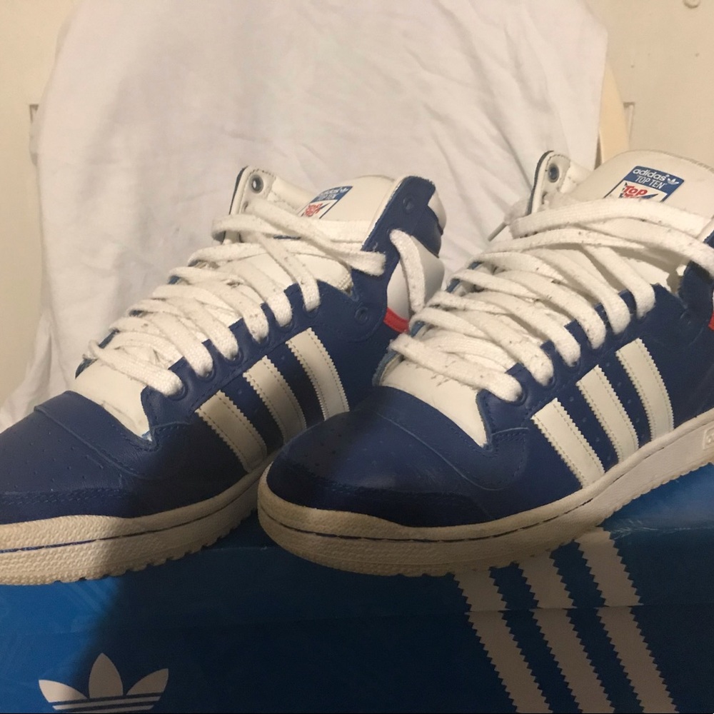 Rare Adidas Top Ten High size 9.   Blue/red/white. Great condition